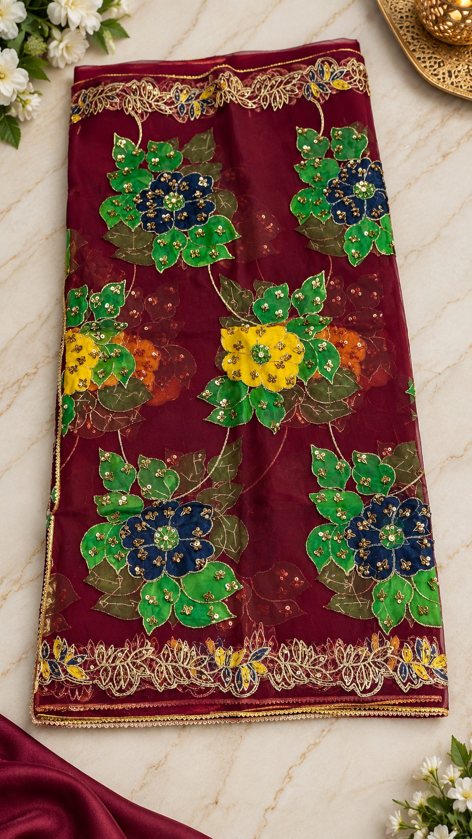 Premium Embroidered Organza Dupatta