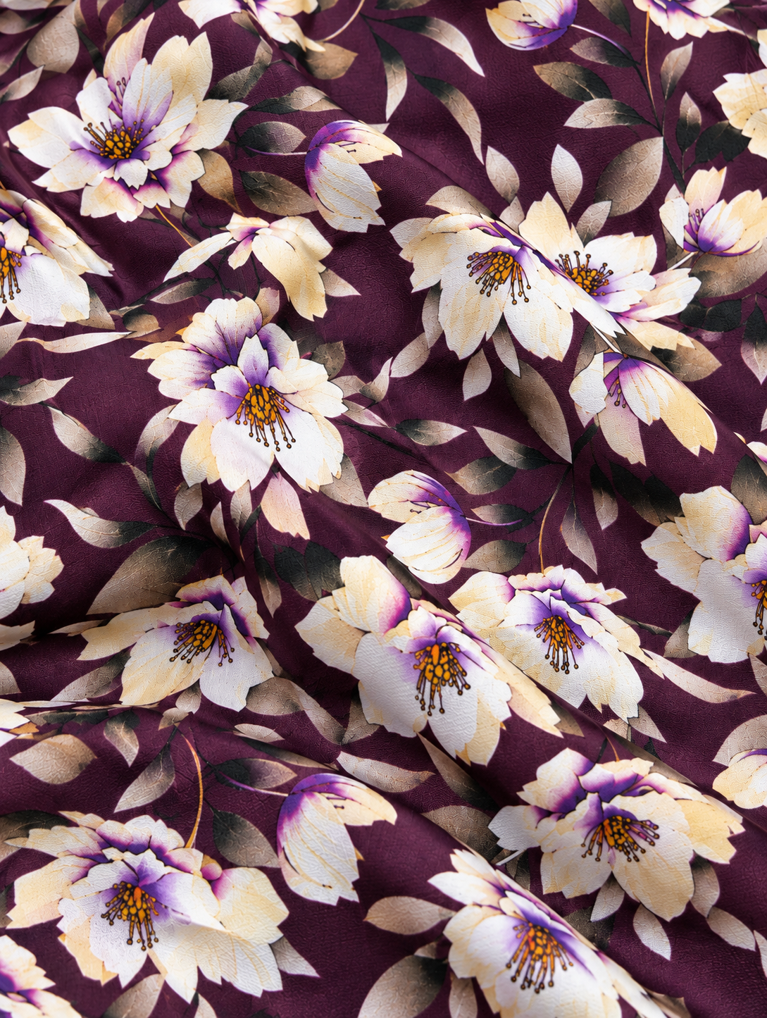 Premium Printed Linen 2-Piece Unstitched Suit – Floral Print | 5 Meter D-1102