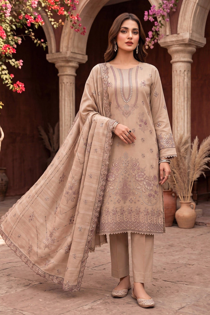 Zaina Ameer Premium Peach Slub - Design 07 (Fawn)