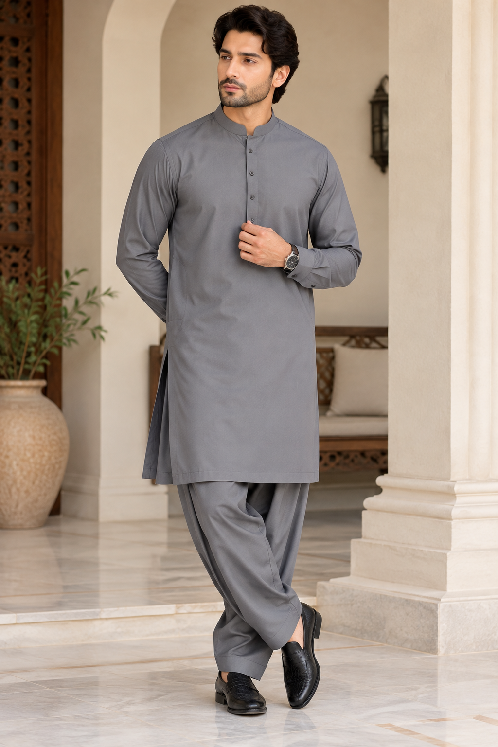 Premium Hard Cotton Fabric – Men's Unstitched Suit