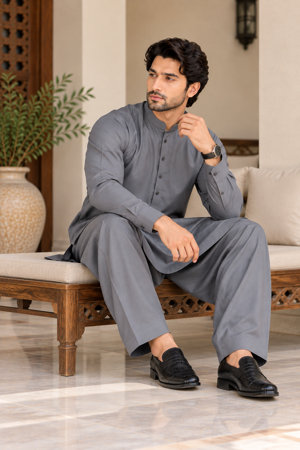 Premium Hard Cotton Fabric – Men's Unstitched Suit